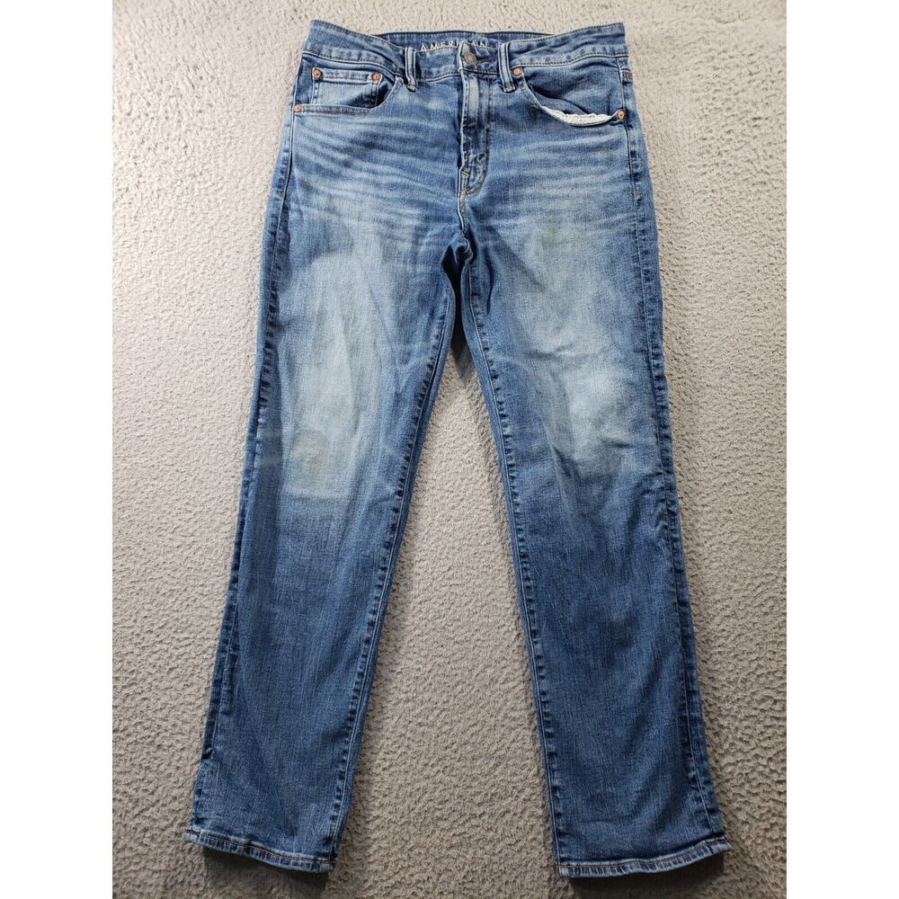American Eagle Jeans Men's 31x32 *31x31* Blue Denim Athletic Straight Airflex